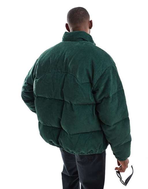 Levi's - Piumino in velluto a coste verde stile western, 4 di 4