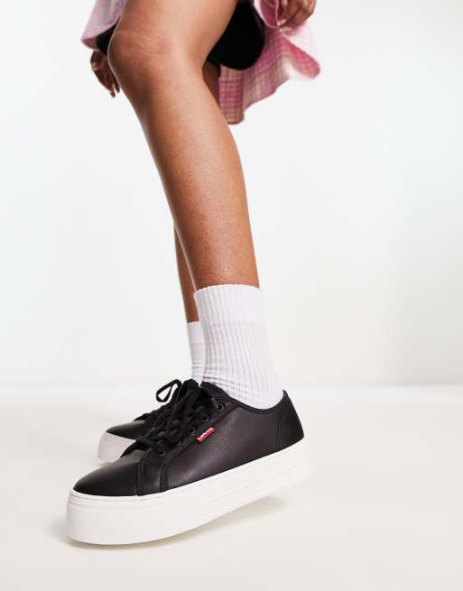 Levi's platform sneakers in black | ASOS