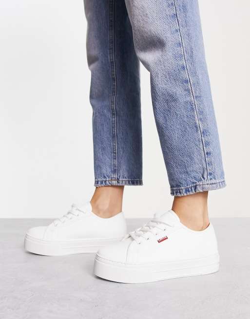 Levi's platform sneakers in white | ASOS