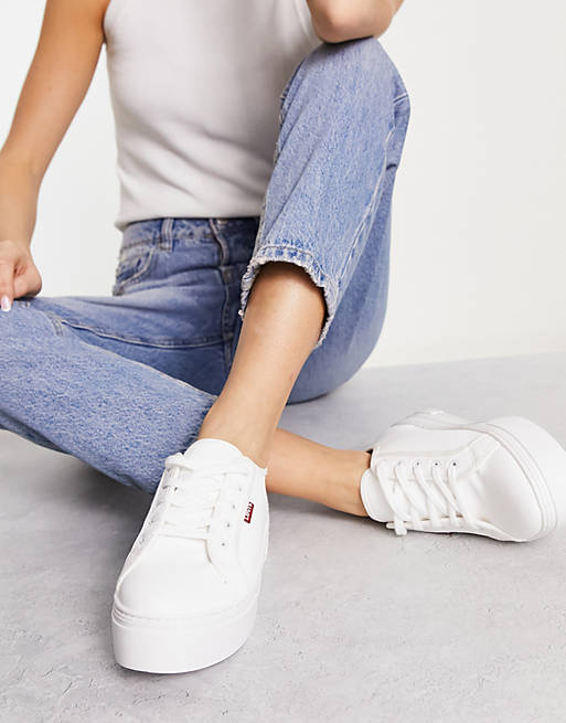 Levi's platform sneakers in white | ASOS