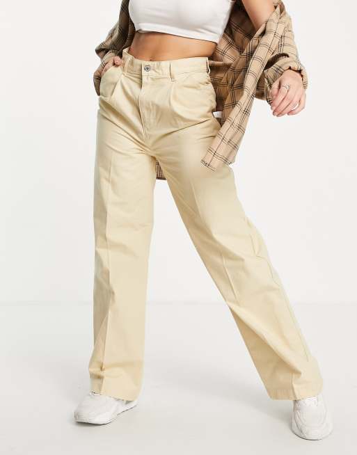 Levi's pleated high loose jeans in tan | ASOS