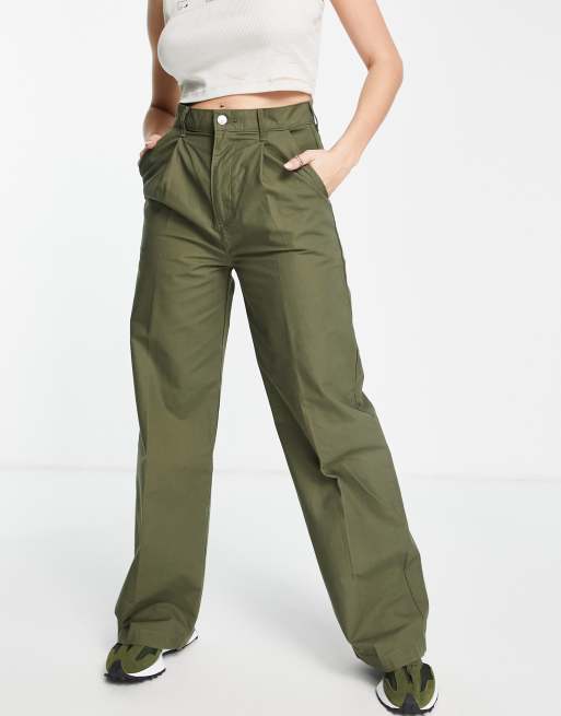 High rise olive green hot sale pants