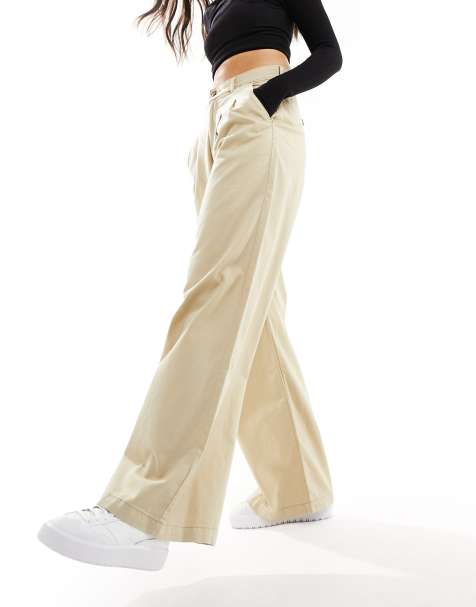 Levi's Pleated wide leg trouser in tan - view 1