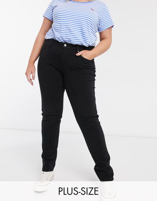 Levi's Plus 311 — Czarne modelujące jeansy o obcisłym kroju