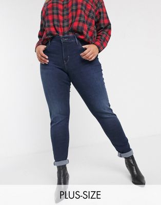 Levi's Plus - 311 Plus - Vormgevende skinny jeans in blauw