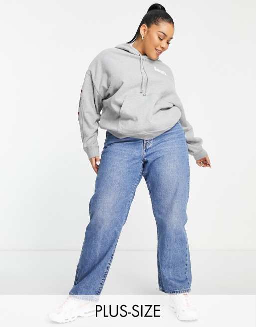 Levi's Plus – 501 – Niebieskie jeansy z prostymi nogawkami w stylu lat 90.