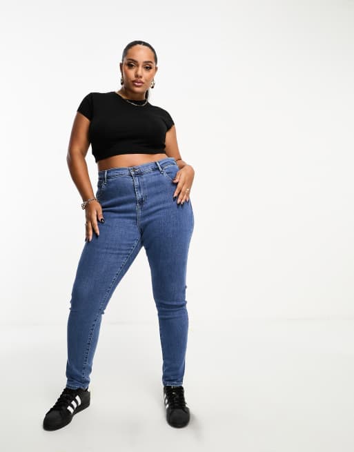 Plus size high waisted levi clearance jeans