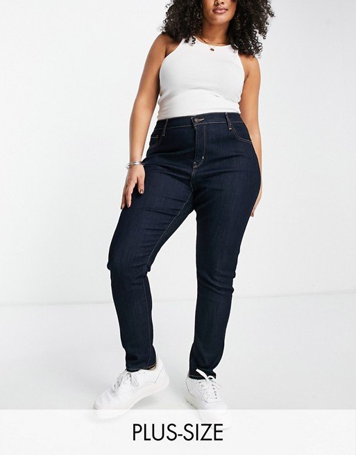 Levi's Plus 721 high rise skinny jeans in navy