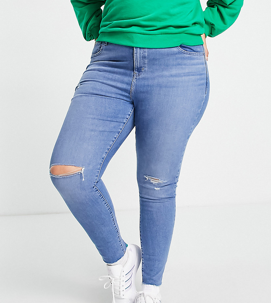 Levi's Plus - 721 - High waisted skinny jeans in mid blue wash - ASOS NL |  StyleSearch