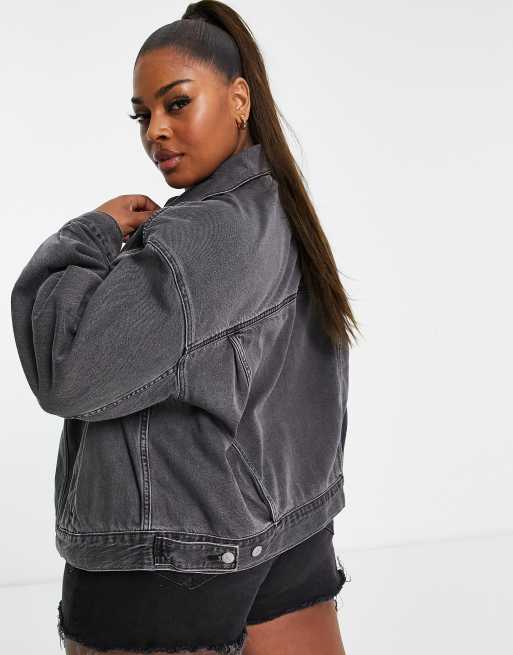 90s Trucker Jacket (plus Size) - Black