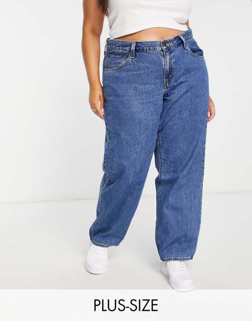 Levi's Plus - Dad jeans oversize lavaggio blu medio