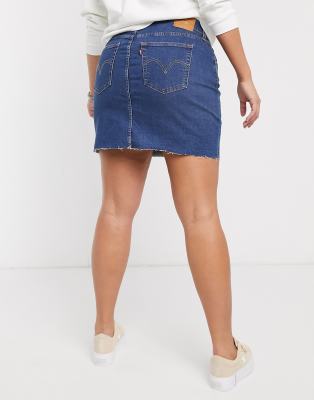 levis deconstructed denim skirt