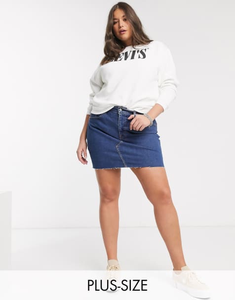 Levi's Plus – Dekonstruierter Jeansrock