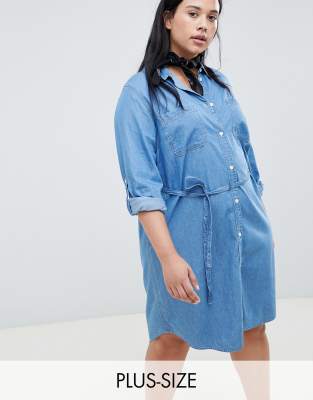 denim dress with belt