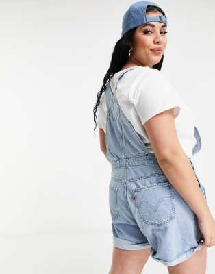 levis plus size overall shorts