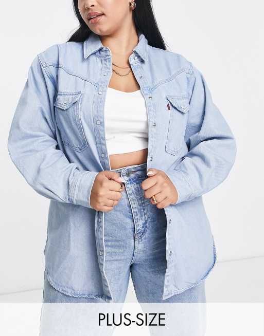 Levi's Plus - Dorsey - Western overhemd in blauw