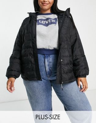 Levi's Plus Edie packable padded jacket in black