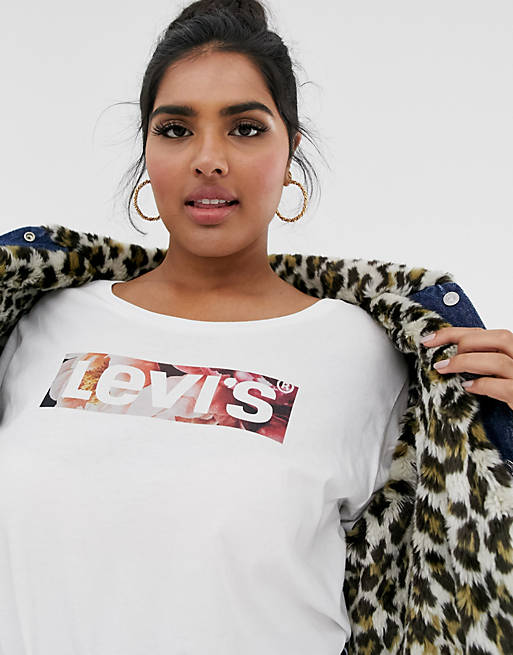 Levi's Plus ex-boyfriend sherpa trucker jacket with leopard lining | ASOS