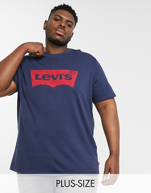 Levi's Plus graphic logo t-shirt in blue
