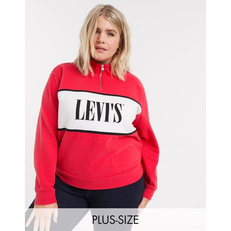 Levi's red sweatshirt womens hotsell