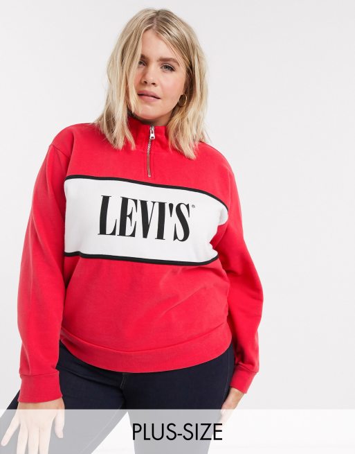 Levi's red shop sweatshirt womens