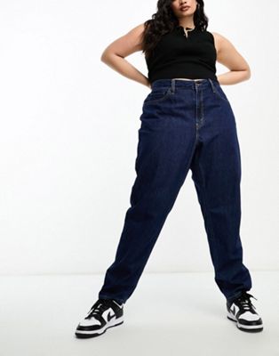 Levi's Plus high waisted mom jeans in indigo