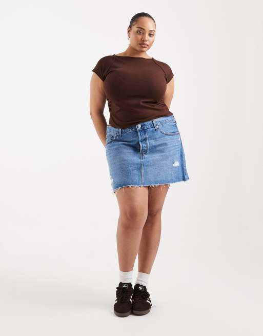 Levi's Plus - Icon - Jupe - Bleu moyen délavé, 2 de 5