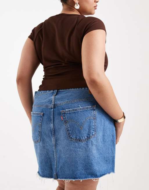 Levi's Plus - Icon - Jupe - Bleu moyen délavé, 4 de 5