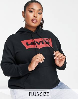 Levi's Plus tab logo hoodie in black - ASOS Price Checker