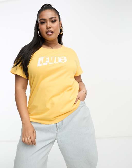 Levis yellow shop t shirt women's