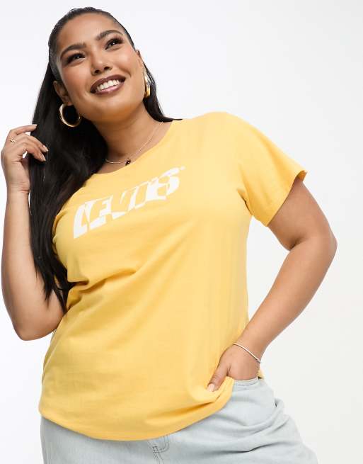 Levis yellow t clearance shirt women's