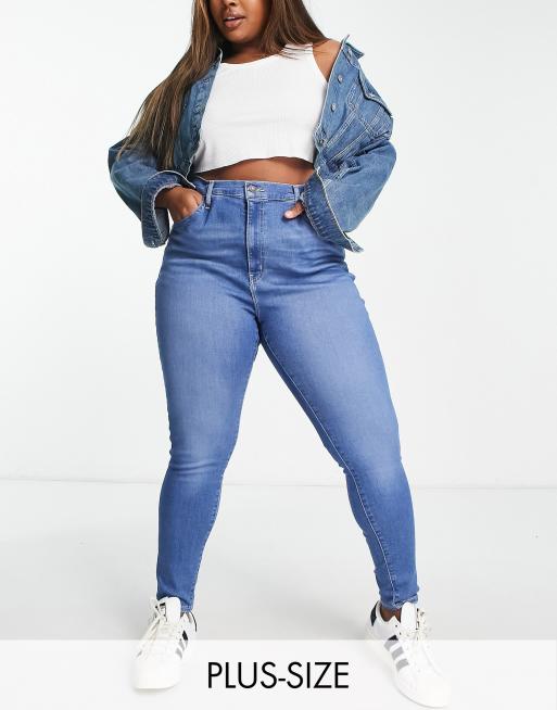 Levi's Plus – Mile High – Obcisłe jeansy w kolorze indygo