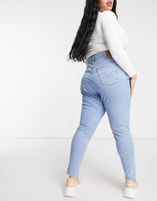 Levi's Plus mile high super skinny jeans in light wash blue | ASOS