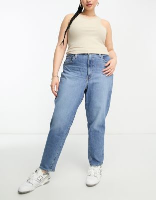 Levi's Plus - Mom-Jeans in Dunkelblau im Stil der 80er-Marineblau