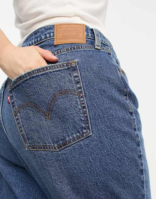 Levi's Plus – Niebieskie jeansy z wysokim stanem i prostymi nogawkami, 2 z 5