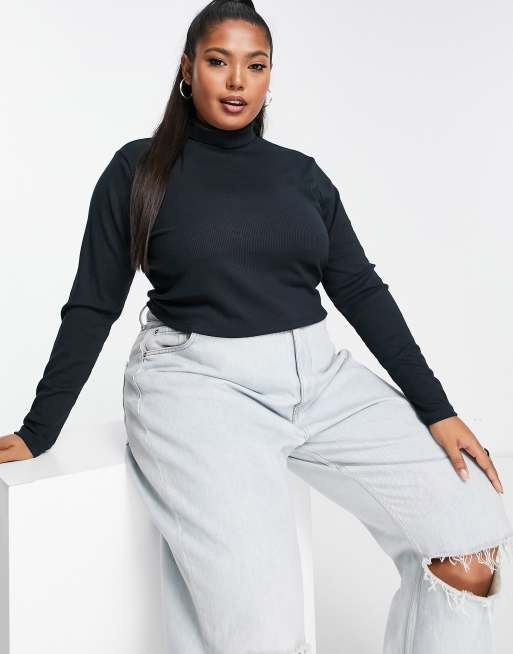 Levi's Plus Oriel turtle neck in black | ASOS