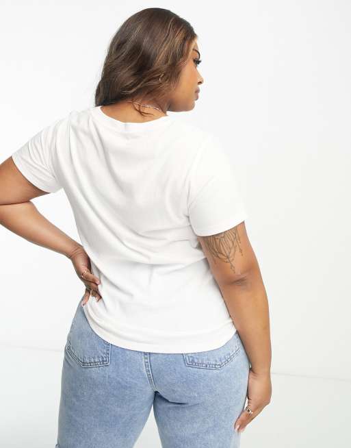 Levi's Plus - Original - T-shirt bianca con logo batwing, 4 di 4