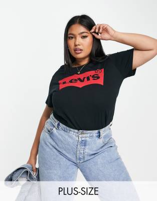 Levi's Plus - Perfect Batwing - Sort T-shirt 