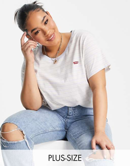 Levi's Plus – Perfect – T-Shirt mit Streifen