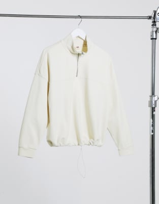 plus size quarter zip sweatshirt