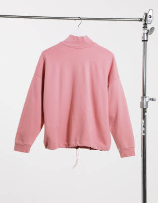 pink zip sweatshirt