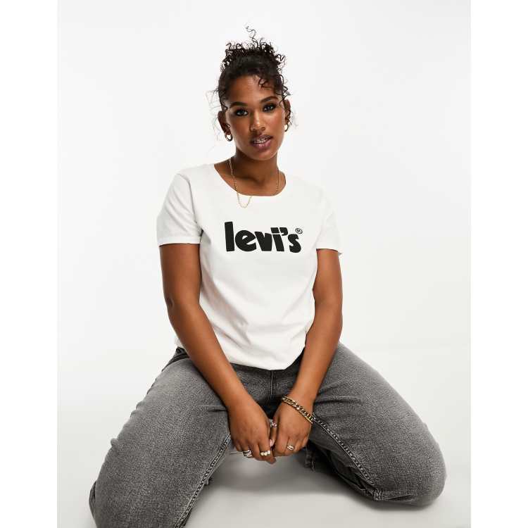 Levis white outlet t shirt womens