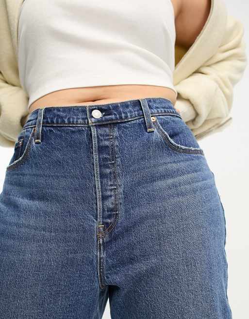 Levi's Plus - Ribcage - Jean droit - Bleu délavé moyen, 4 de 5