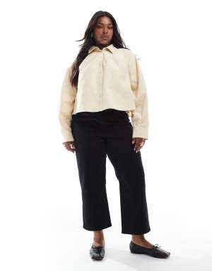 Levis Plus ribcage straight ankle grazer jeans in black