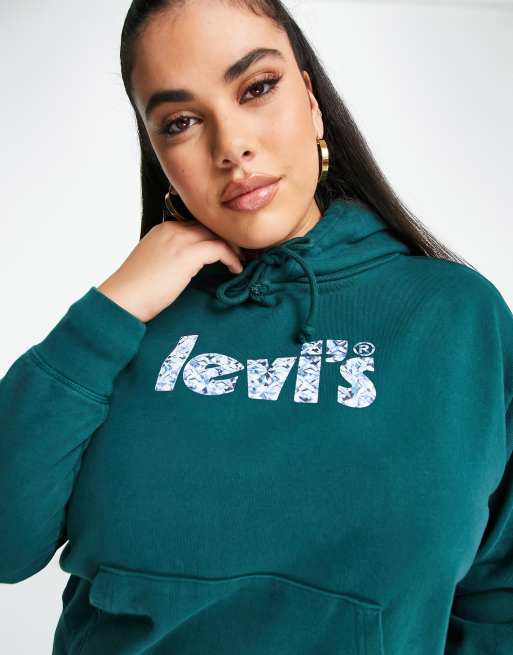 Levi s Plus Sweat capuche logo graphique Vert fonc