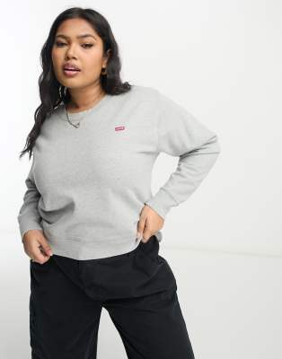 Levi's Plus - Sweatshirt in Grau mit Rundhalsausschnitt