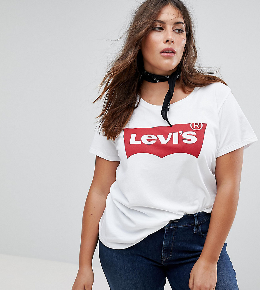 Levi's Plus T-shirt With Logo-white
