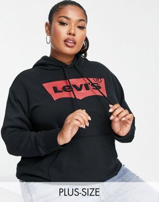 Levi's Plus tab logo hoodie in black