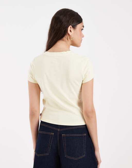 Levi's podstawowy baby tee w kolorze żółtym, 4 z 5