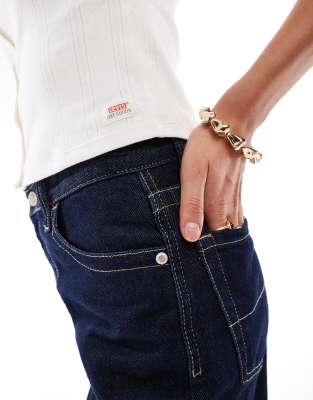 Levi's Pointelle Button Front Tank In White